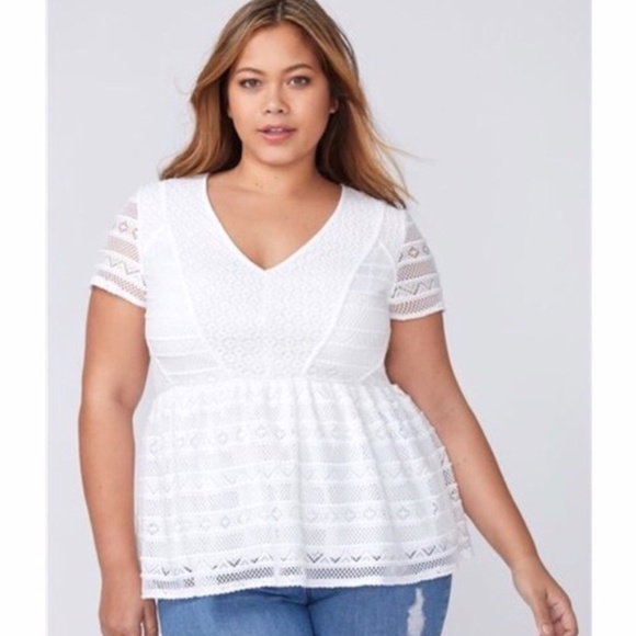 lane bryant peplum tops